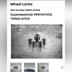 Nissan Genuine Parts- Locking Lug Nut